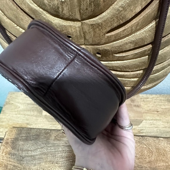 Vintage Brighton Woven Leather Two Toned Crossbody Bag - Picture 6 of 6